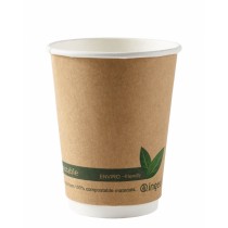 Compostable Kraft Double Wall Paper Cups 12oz / 340ml 