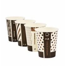 Compostable Mixed Design Single Wall Bamboo Cups 8oz / 227ml 