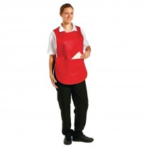 Whites Tabard Apron Red with Pocket