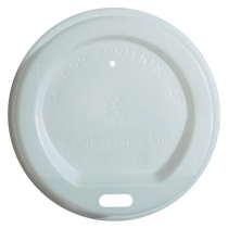 White CPLA Sip Lid for 10/12/16/20oz Cups