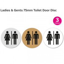 Ladies & Gents Toilet Door Disk 