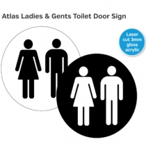 Atlas Ladies & Gents Toilet Door Sign 