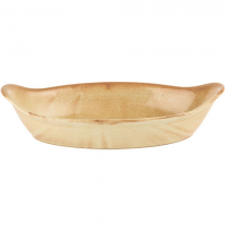 Rustico Flame Oval Eared Dishes 22cm  