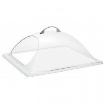 Clear Polycarbonate 1/2GN Display Cover Single End Cut Hole (33 x 27cm)