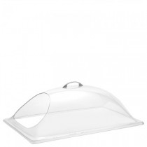 Clear Polycarbonate 1/1GN Display Cover Single End Cut Hole (54 x 34cm)