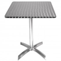 Bolero Square Flip-Top Table Stainless Steel 600mm