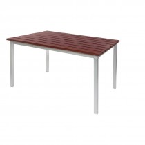 Outdoor Walnut Effect Faux Wood Table 1250mm
