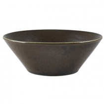 Terra Porcelain Cinder Black Conical Bowl 16cm