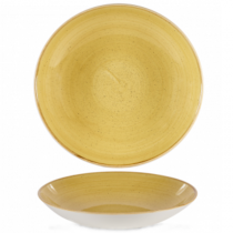 Churchill Stonecast Mustard Seed Yellow Coupe Bowl 18.2cm 
