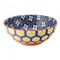 Cadiz Blue & Orange Bowl 6.3inch / 16cm