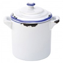 Avebury White & Blue Rim Mini Pots 2.25inch / 6cm