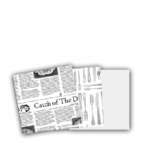Catch of the Day Print Greaseproof Paper 15cm 