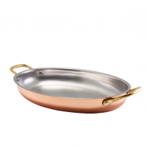 Genware Copper Plated Oval Dish 30 x 21cm