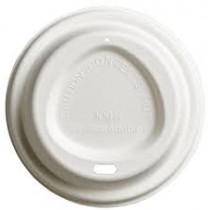 Biodegradable Bagasse Sip-Thru Lid For 8oz Aqueous Paper Cup