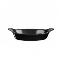 Churchill Cookware Round Eared Dish Black 17.5 x 21.5cm