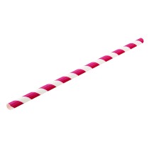 Biodegradable Red and White Striped Paper Straws 8inch