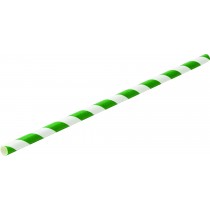 Green and White Striped Paper Straws 8inch