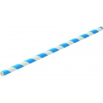 Blue and White Striped Paper Straws 8inch 