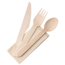 Birchwood Cutlery & Napkin Set