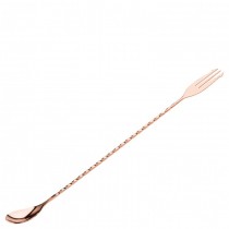 Copper Bar Spoon With Fork 30cm
