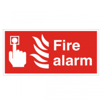 Fire Alarm Text and Symbol Sign 