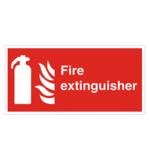 Fire Extinguisher Text and Symbol Sign 
