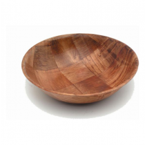 Round Woven Wooden Bowl 20cm