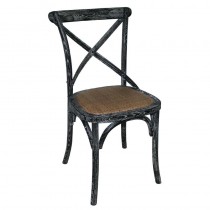 Bolero Black Wooden Dining Chairs with Backrest 