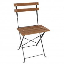 Bolero Faux Wood Bistro Folding Chairs 