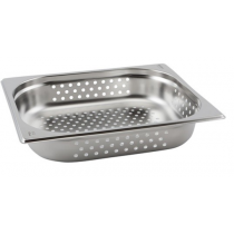 Stainless Steel Perforated Gastronorm Pan 1/2 - 100mm Deep 