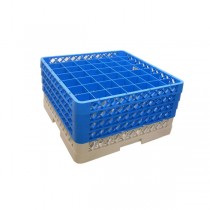 49 Compartment Glass Rack with 4 Extenders