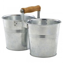 Galvanised Steel Combi Serving Buckets 12cm 