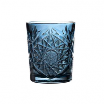 Hobstar Double Old Fashioned Tumblers Blue 12oz / 35cl