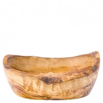 Olive Wood Rustic Oval Bowls 19.5 x 13.5cm