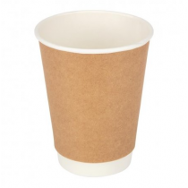 Kraft Disposable Double Wall Hot Drink Cup 16oz 