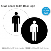 Atlas Gents Toilet Door Sign 