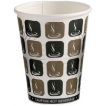 Cafe Mocha Disposable Hot Drink Cups 12oz / 340ml