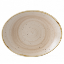 Churchill Stonecast Nutmeg Cream Oval Coupe Plate 19.2cm