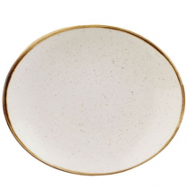 Churchill Stonecast Barley White Oval Coupe Plate 19.2cm 