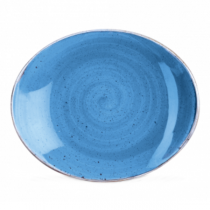 Churchill Stonecast Cornflower Blue Oval Coupe Plate 19.2cm