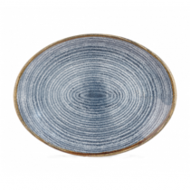 Churchill Studio Prints Homespun Oval Plate Slate Blue 27 x 22.9cm