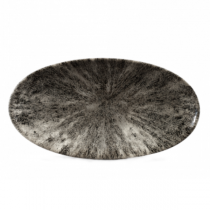 Churchill Studio Prints Stone Quartz Black Chefs' Oval Plate 29.9 x 15cm 