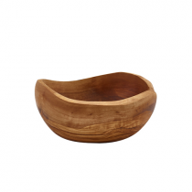 Genware Olive Wood Rustic Bowl 15 x 5cm