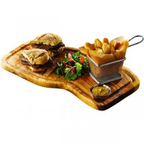 Olive Wood Serving Board with Groove 40 x 21cm