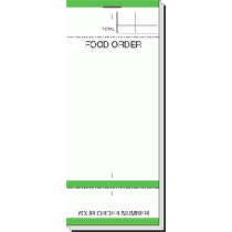 Bar Food Pads with Order Tickets Single Sheet