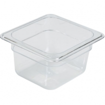 Polycarbonate Gastronorm 1/6 Pan 100mm Deep Clear