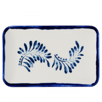 Dudson Harvest Mediterranean Blue Organic Rectangle Plate 27 x 16cm