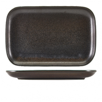 Terra Porcelain Black Rectangular Plate 34.5 x 23.5cm