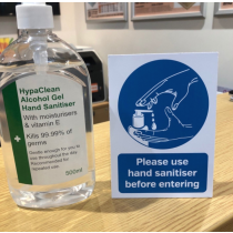 A4 Please Use Hand Sanitiser Before Entering Countertop Sign
