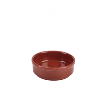 Genware Porcelain Terracotta Round Dishes 4inch / 10cm